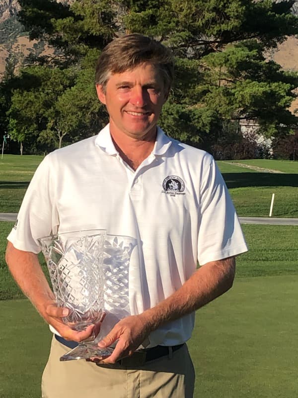 Dwain Kinghorn with club championship trophy